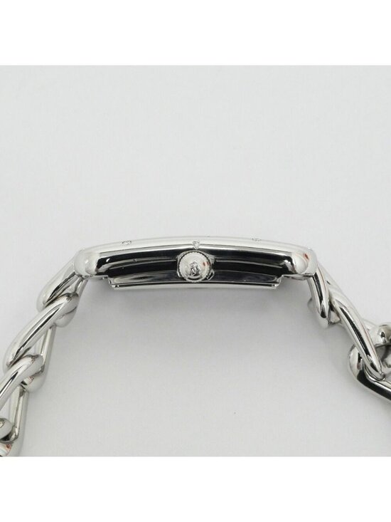 Hermes Dearman SS Diamond Silver Dial Quartz Watch Polished main image 5
